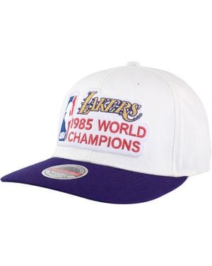 Mitchell & Ness Nba Los Angeles Lakers 1985 World Champions Cap Cotton - White