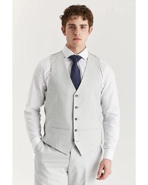 Paul Andrew Lightweight Summer Wedding Party Waistcoat - White