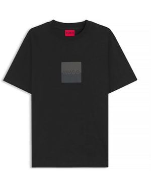 HUGO Split Logo T Shirt - Black