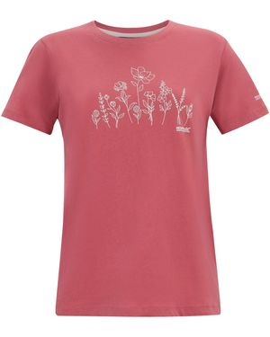 Regatta Ladies Filandra Vx Floral T-Shirt (Slate Rose) - Pink