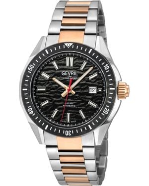 Gevril Ascari Automatic Watch Ss Case, Top Ring - Grey