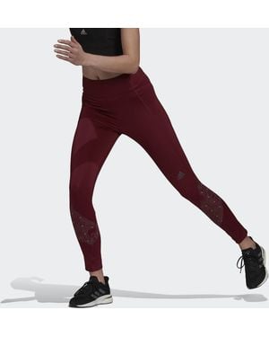 adidas Originals Own The Run Radically Reflective 7/8 Tights - Red