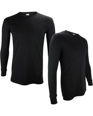 THMO 2 Pack Thermal Tops Long Sleeve - Black