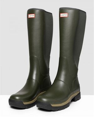 HUNTER Field Balmoral Hybrid Tall Boots - Green