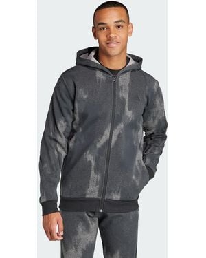 adidas Future Icons 3-Stripes Full Zip Hoodie - Grey