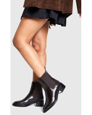 Boohoo Chelsea Plate Boots - Black