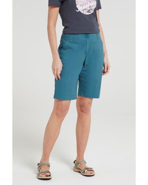 Mountain Warehouse 'Coast' Shorts Sun Protection Stretchy Casual Bottoms Cotton - Blue