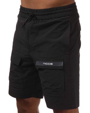 Nicce London Element Cargo Short - Black