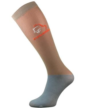 Comodo 1 Pack Ladies Microfibre Knee High Horse Riding Equestrian Socks - Natural