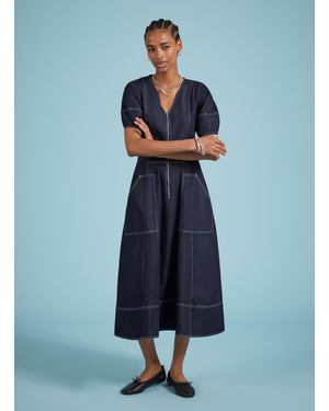 Baukjen Coralie Organic Denim Dress - Blue