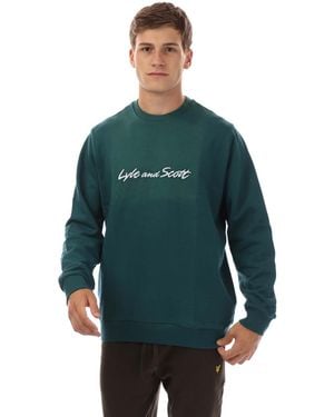Lyle & Scott And Script Sweatshirt - Green