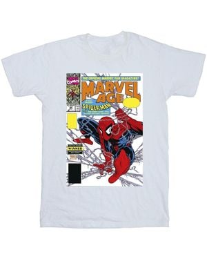 Marvel Spider- Age Comic Cover T-Shirt Cotton - White
