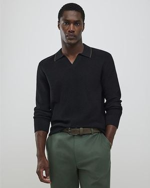 River Island Jumper Regular Fit Open Collar - Blue