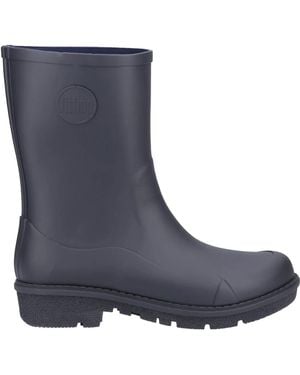 Fitflop Ladies Wonderwelly Short Wellington Boots (Midnight) - Blue