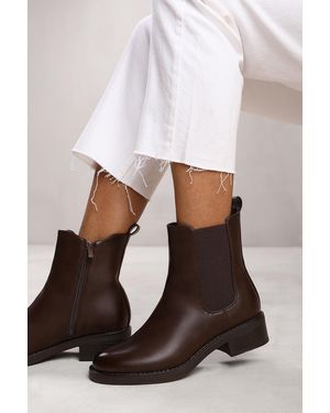 Where's That From Wheres 'Serna' Ankle Boot With Elastic Panel And Side Zip - White