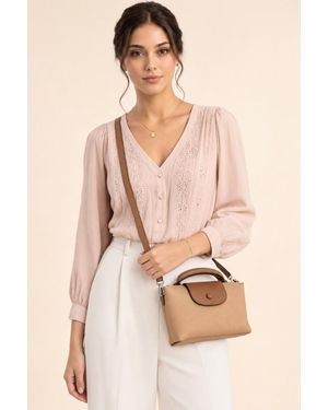 SVNX Crossbody Bag With Handle - Natural