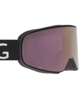 G.O.D Eyewear Peak Uv400 Ski Snowboard Goggles With Hdx Contrast Anti-Fog Mirror Lens - Purple
