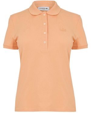 Lacoste Slim Fit Stretch Mini Pique Short Sleeve Polo Shirt - Natural