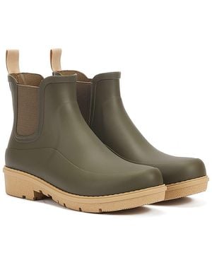 Fitflop Womenss Fit Flop Wonderwelly Contrast Sole Chelsea Boots - Green