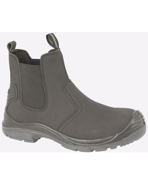 Grafters Goodwin Safety Boot Leather - Grey