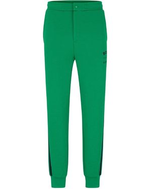 BOSS Hover Solid Patterned Slim Joggers - Green