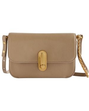 Ted Baker Kkaysa Polished Small Leather Taupe Crossbody Bag - Natural
