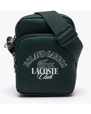 Lacoste Accessoires Roland-garros Edition Mini Satchel In Groen - Zwart