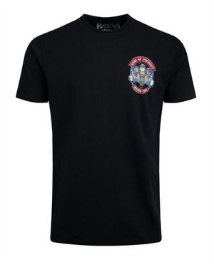Weird Fish Sons Of Anchovy Back Print T-Shirt Cotton - Black