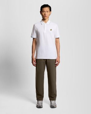 Lyle & Scott Washed Cotton Trousers - White