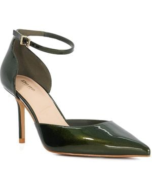 Dune Calmness Pointed Toe Ankle Strap Open Courts - Green