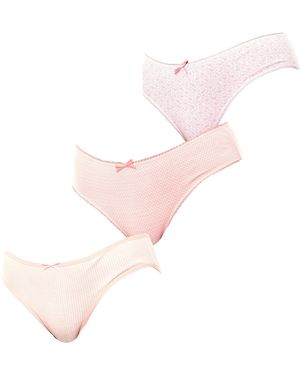 Kisses&Love Pack Of 3 Kl10000 Cotton Knickers - Pink