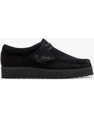 Clarks Walla Scout Lo Sde Shoes - Black