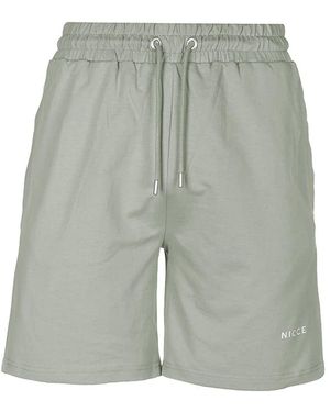 Nicce London Stretch Waist Light Stylo Shorts 211 1 06 09 0341 Cotton - Grey
