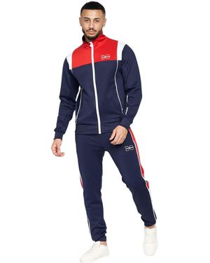 Crosshatch Chinooks Trainingspak (marine, Rood) - Blauw