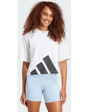 adidas Essentials Big Logo Boyfriend Tee - White