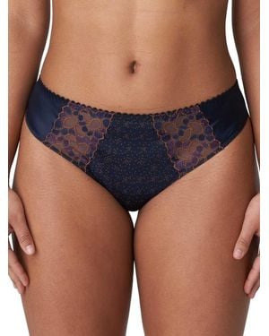 Primadonna Hyde Park Thong Velvet Polyamide - Blue