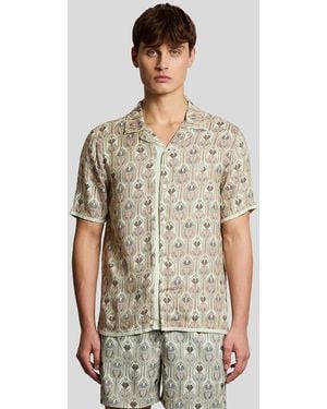 Lyle & Scott Short Sleeve Botanical Graphic Shirt - Green