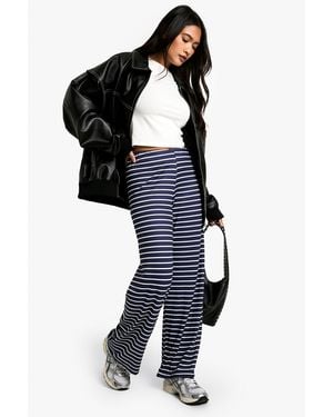 Boohoo Striped Supersoft Trousers - Black