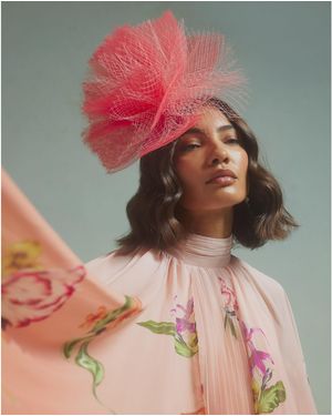 River Island Premium Jasmine Netted Fascinator - Pink
