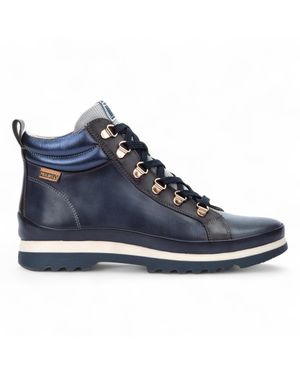Pikolinos Leather Ankle Trainers Boots - Blue