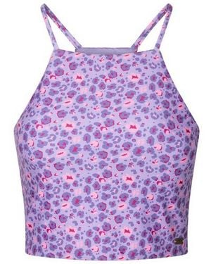 Trespass Ladies Harlow Leopard Print Swim Top (Gelsomino) - Purple