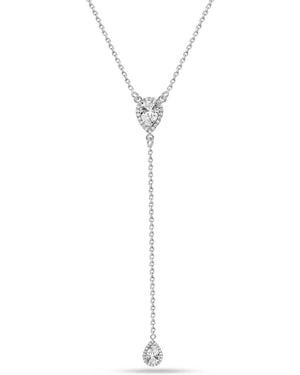Bibei Double Teardrop Necklace - White