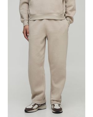 BoohooMAN Basic Straight Leg Jogger - Natural