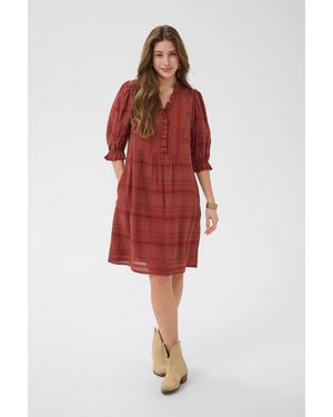 Cream Jurk Crlyc Jurk A-Shape - Rood