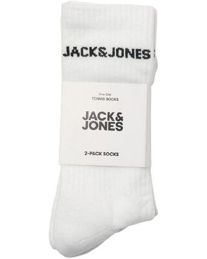 Jack & Jones Jack And Jones Basic Logo Crew-Sokken (Set Van 2) - Wit