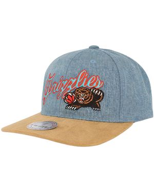 Mitchell & Ness Nba Vancouver Grizzlies Denim Script Cap - Blue