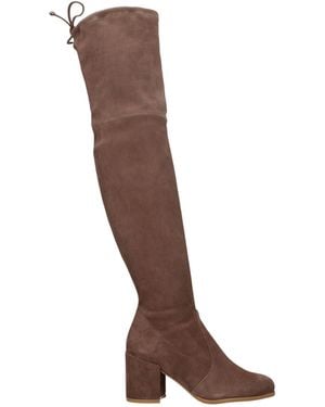 Stuart Weitzman Lora Lift Suede Overtheknee Boot - Brown