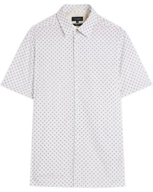 Ted Baker Forter Geo Print Shirt - White