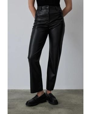 GUSTO Faux Leather Trousers - Black