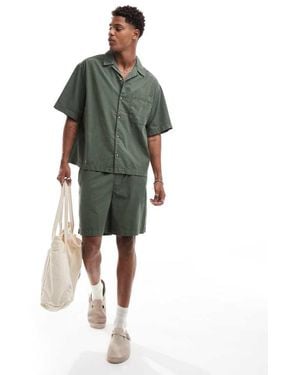 ASOS Co-Ord Wide Linen Shorts - Green